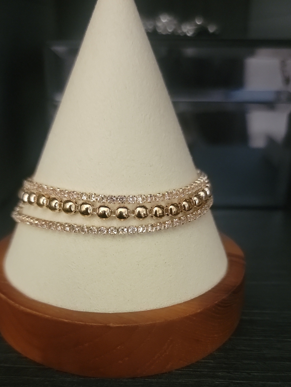 Elegant Gold Beaded and Crystal Wrap Bracelet - Women Jewelry